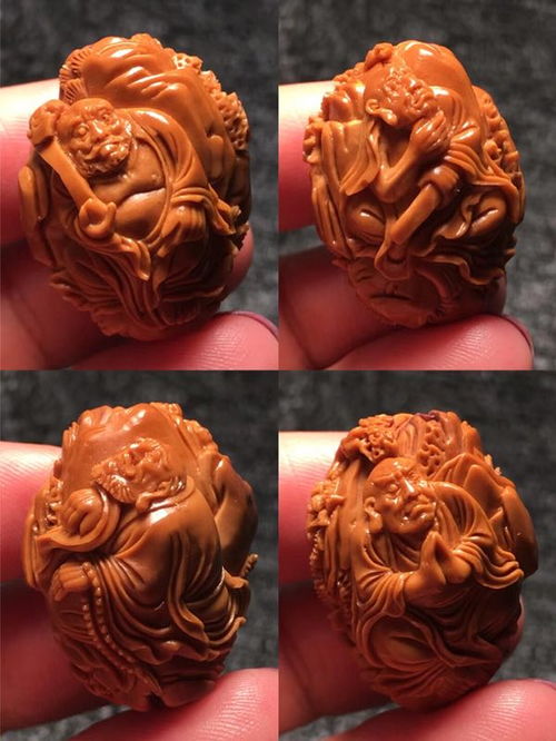 一休閣核雕 純手工工藝 十八羅漢拜如來