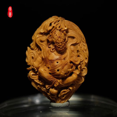 李義核雕--黃財神|手工藝|其他手工|李義核雕工作者 